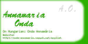 annamaria onda business card